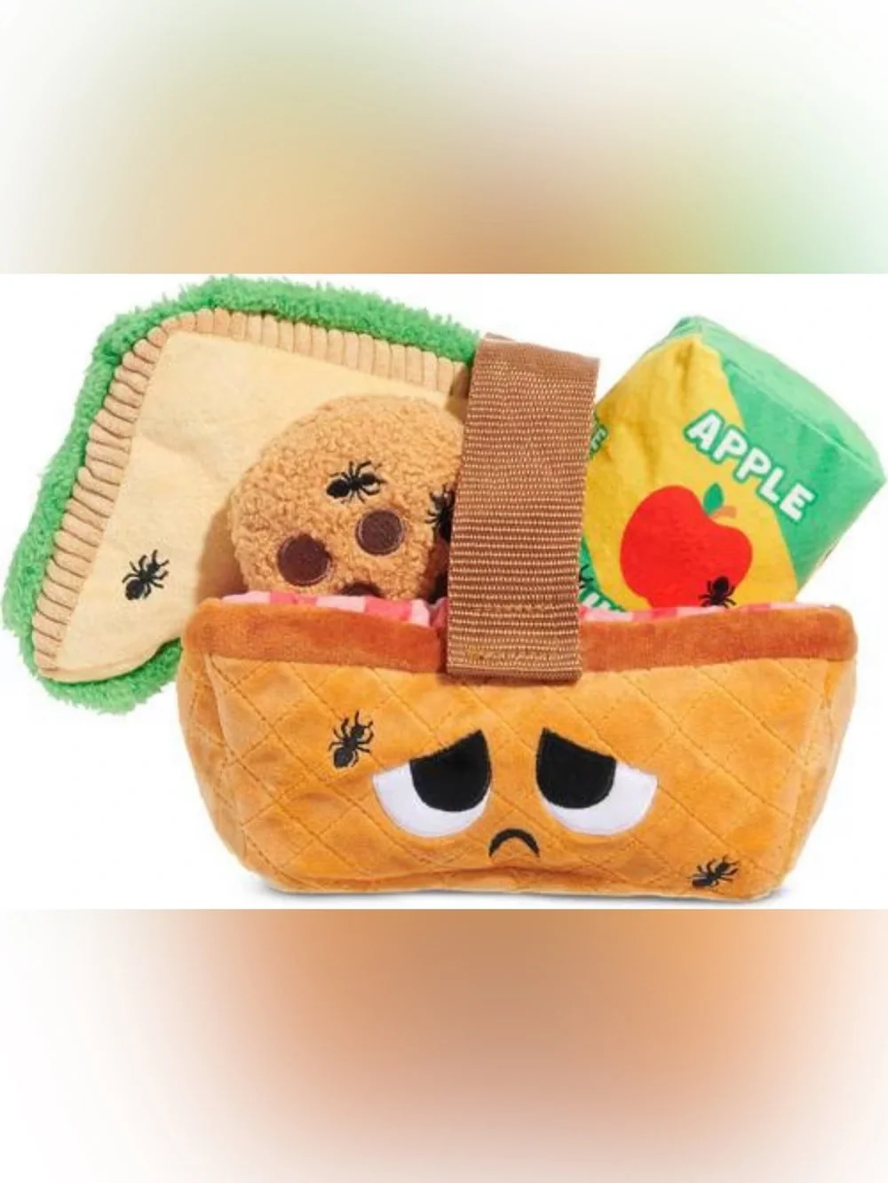 Bark Box M-L Quick Lick Pic-Nic NEW 3 toys in a toy basket dog toy M-L dogs